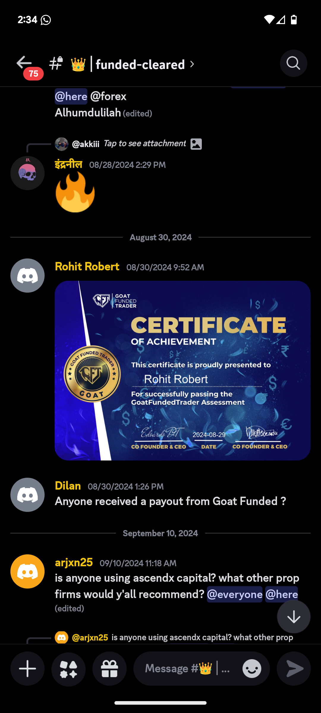 trading screenshot